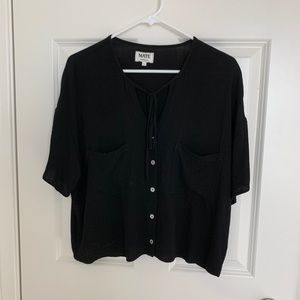 MATE the Label Black Blouse